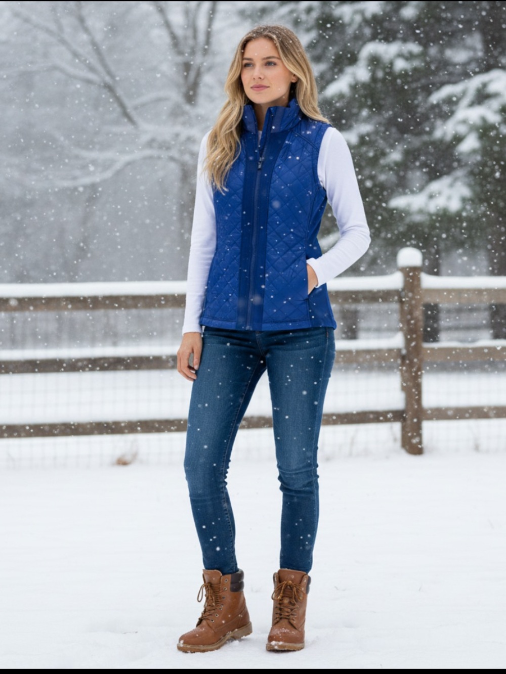 Athleta Quilted Royal Blue Sleeveless Puffer Vest XS
